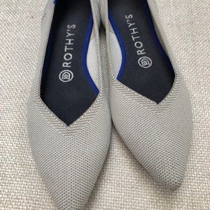 NEW Rothy's "The Point" Shoes Size 8.5, Flax Color